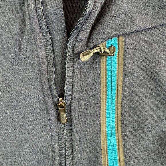 Smartwool Shirt Mens Medium Blue Base Layer MerinoMax Half-Zip Stretch Pocket - Picture 6 of 14